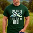 I Can Crash Better Than My Dad Graphic Demo Derby Shirt Men's Casual T-Shirt Forest