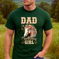 Cute Dad Of The Birthday Girl Horse Family Party Men's Casual T-Shirt Forest