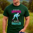 Cute Wrestling Daughter Favorite Wrestler Dad Mom Men's Casual T-Shirt Forest