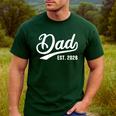 Dad 2026 Father Since 2026 Retro Dad Est 2026 Men's Casual T-Shirt Forest