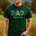 Dad Asaurus Dinosaur Birthday Mom Dad Birthday Boy T-Rex Men's Casual T-Shirt Forest