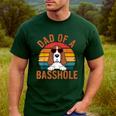 Dad Of a Basshole Basset Hound Owner Men's Casual T-Shirt Forest