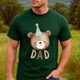 Dad Bear 1st Birthday Beary First Birthday Matching Family Men's Casual T-Shirt Forest