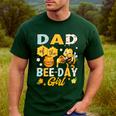 Dad Of The Bee-Day Girl Bee Birthday Party Men's Casual T-Shirt Forest