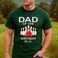 Dad Of The Birthday Bowler Kid Boy Girl Bowling Party Family Men's Casual T-Shirt Forest