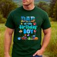 Dad Of The Birthday Boy Aquarium Sea Animals Matching Men's Casual T-Shirt Forest