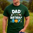 Dad Of The Birthday Boy Astronaut Family Space Planets Men's Casual T-Shirt Forest