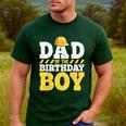 Dad Of The Birthday Boy Construction Birthday Party Hat Men Men's Casual T-Shirt Forest