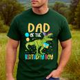 Dad Of The Birthday Boy Family Matching Dinosaur Squad Men's Casual T-Shirt Forest