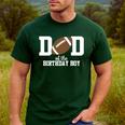 Dad Of The Birthday Boy Football Lover First Birthday Party Men's Casual T-Shirt Forest