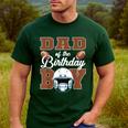 Dad Of The Birthday Boy Football Party Family Matching Men's Casual T-Shirt Forest