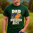 Dad Of Birthday Boy Kids Reptile Birthday Party Men's Casual T-Shirt Forest