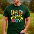 Dad Of The Birthday Boy Master Builder Kids Building Blocks Men's Casual T-Shirt Forest