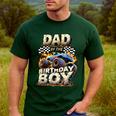 Dad Of The Birthday Boy Monster Truck Family Matching Party Men's Casual T-Shirt Forest