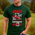 Dad Of The Birthday Boy Pit Crew Race Car Matching Family Men's Casual T-Shirt Forest