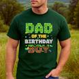 Dad Of The Birthday Boy Pixel Gamer Party Matching Family Men's Casual T-Shirt Forest