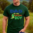 Dad Of The Birthday For Boy Saurus Rex Dinosaur Party Men's Casual T-Shirt Forest