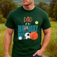 Dad Of The Birthday Boy Sports Matching Family Men's Casual T-Shirt Forest