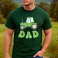 Dad Of The Birthday Boy Tractor Farm Trucks Family Party Men's Casual T-Shirt Forest