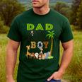 Dad Of The Birthday Boy Wild Zoo Theme Safari Party Men's Casual T-Shirt Forest