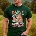 Dad Of The Birthday Capybara Boba Tea Girl Bday Party Family Men's Casual T-Shirt Forest