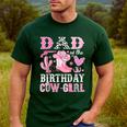 Dad Of The Birthday Cow-Girl Rodeo Cowgirl Bday Men's Casual T-Shirt Forest