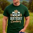 Dad Of The Birthday Cowboy Themed Birthday Boy Rodeo Cowboy Men's Casual T-Shirt Forest
