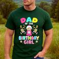 Dad Of The Birthday Girl Candy Family Bday Party Men's Casual T-Shirt Forest