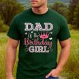 Dad Of The Birthday Girl Cute Pink Matching Family Party Men's Casual T-Shirt Forest