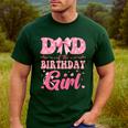 Dad Of The Birthday Girl Family Pink Coquette Bow Men's Casual T-Shirt Forest Dad Of The Birthday Girl Family Pink Coquette Bow Men's Casual T-Shirt Forest