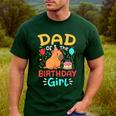 Dad Of The Birthday Girl Kids Cute Capybara Bday Family Men's Casual T-Shirt Forest
