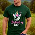 Dad Of The Birthday Girl Matching Family Unicorn Party Men's Casual T-Shirt Forest Dad Of The Birthday Girl Matching Family Unicorn Party Men's Casual T-Shirt Forest