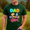 Dad Of The Birthday Girl Painting Art Birthday Girl Family Men's Casual T-Shirt Forest