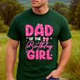 Dad Of The Birthday Girl Pink Bow Birthday Girl Family Men's Casual T-Shirt Forest