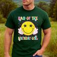 Dad Of The Birthday Girl Retro Family Matching Party Bday Men's Casual T-Shirt Forest