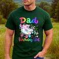 Dad Of The Birthday Girl Skater Roller Skate Family Party Men's Casual T-Shirt Forest