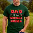 Dad Of The Birthday Girl Strawberry Family Matching Men's Casual T-Shirt Forest