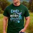 Dad Of The Birthday Mermaid Family Matching Father Dad Papa Men's Casual T-Shirt Forest