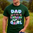 Dad Of The Birthday Mermaid Girl Family Matching Party Men's Casual T-Shirt Forest