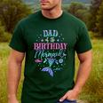 Dad Of The Birthday Mermaid Party Matching Family Daddy Men's Casual T-Shirt Forest