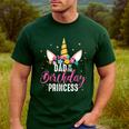 Dad Of The Birthday Princess Father Unicorn Birthday Men's Casual T-Shirt Forest