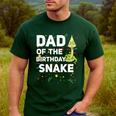 Dad Of The Birthday Snake Themed Birthday Party Men's Casual T-Shirt Forest