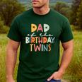 Dad Of The Birthday Twins Kids Great Daddy Of Twins Bday Men's Casual T-Shirt Forest