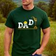 Dad Construction Excavator Family Matching Bday Party Men's Casual T-Shirt Forest