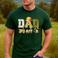 Dad Construction Excavator Kids Matching Family Party Men's Casual T-Shirt Forest