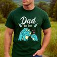Dad To Be Dinosaur Baby Shower For Boy Men's Casual T-Shirt Forest
