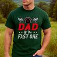 Dad Of The Fast One 1st Birthday Racing Car Family Men's Casual T-Shirt Forest