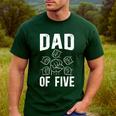 Dad Of Five Father Of 5 Proud Dad Of 5 Father Of Five Men's Casual T-Shirt Forest Dad Of Five Father Of 5 Proud Dad Of 5 Father Of Five Men's Casual T-Shirt Forest