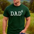 Dad To The Fourth Power Dad Of 4 Kids To The 4th Power Shirt Men's Casual T-Shirt Forest