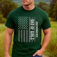 Dad Of Girls Outnumbered Fathers Day 2025 For Dad Daughters Men's Casual T-Shirt Forest